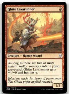Ghitu Lavarunner #127 Dominaria Common Magic: The Gathering