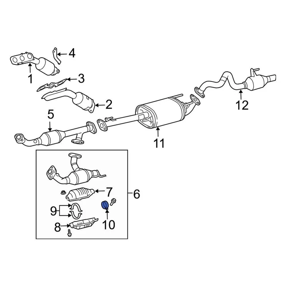 For Toyota 4Runner 2003-2009 Toyota 9008046121 Exhaust Tail Pipe Clamp Foto 4 de 4