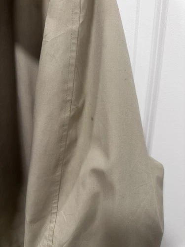 Vintage Jos A Bank Mens 42L Tan Trench Coat Raincoat w/ Pure Alpaca Zip-In Liner image 11