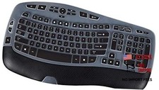 Keyboard Cover for Logitech K350 MK570 MK550 Keyboard Skin for Logitech Black
