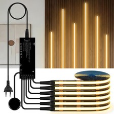 LED Light Kit for Acoustic Wall Slat Panels Touch Sensor Shelf Lighting UK Plug