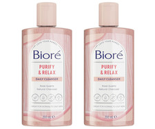 2 x BIORE PURIFY & RELAX DAILY CLEANSER ROSE QUARTZ 200ML HAUTPFLEGE KOSTENLOSE LIEFERUNG