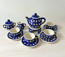Polish Pottery miniature teaset   14 pieces