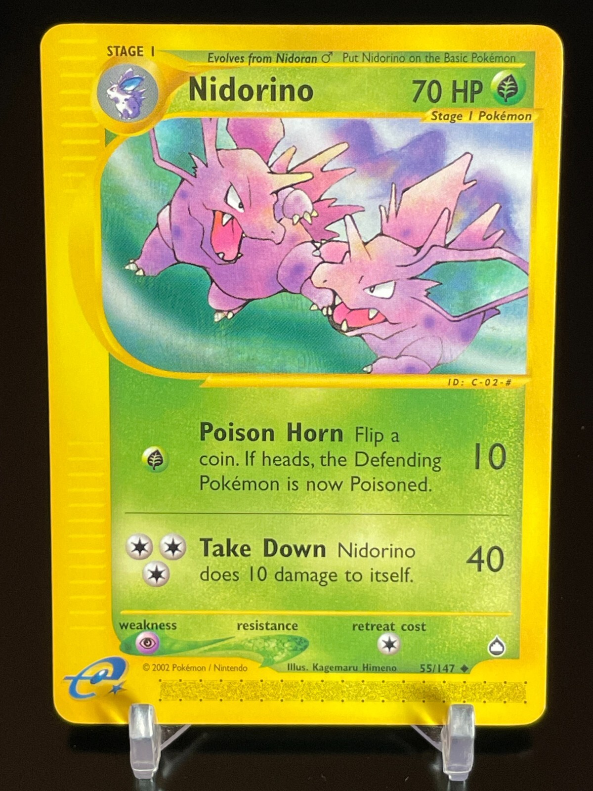 Pokemon Nidorino 55/147 Aquapolis Uncommon NM