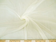 Discount Fabric nylon Tricot Ivory 15 denier Lustre SheerTM