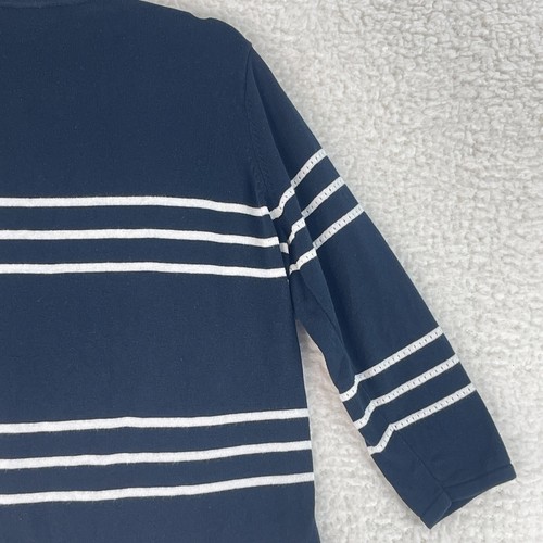 Norton McNaughton Petites Black Striped Sweater Womens 3/4 Sleeve Size PL - Picture 18 of 22