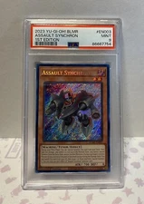 2023 Yu-Gi-Oh! Assault Synchron 1st Edition BLMR-EN003 Secret Rare PSA 9