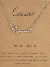 Cancer Zodiac constellation Creative jewelry silver crystal star pendant
