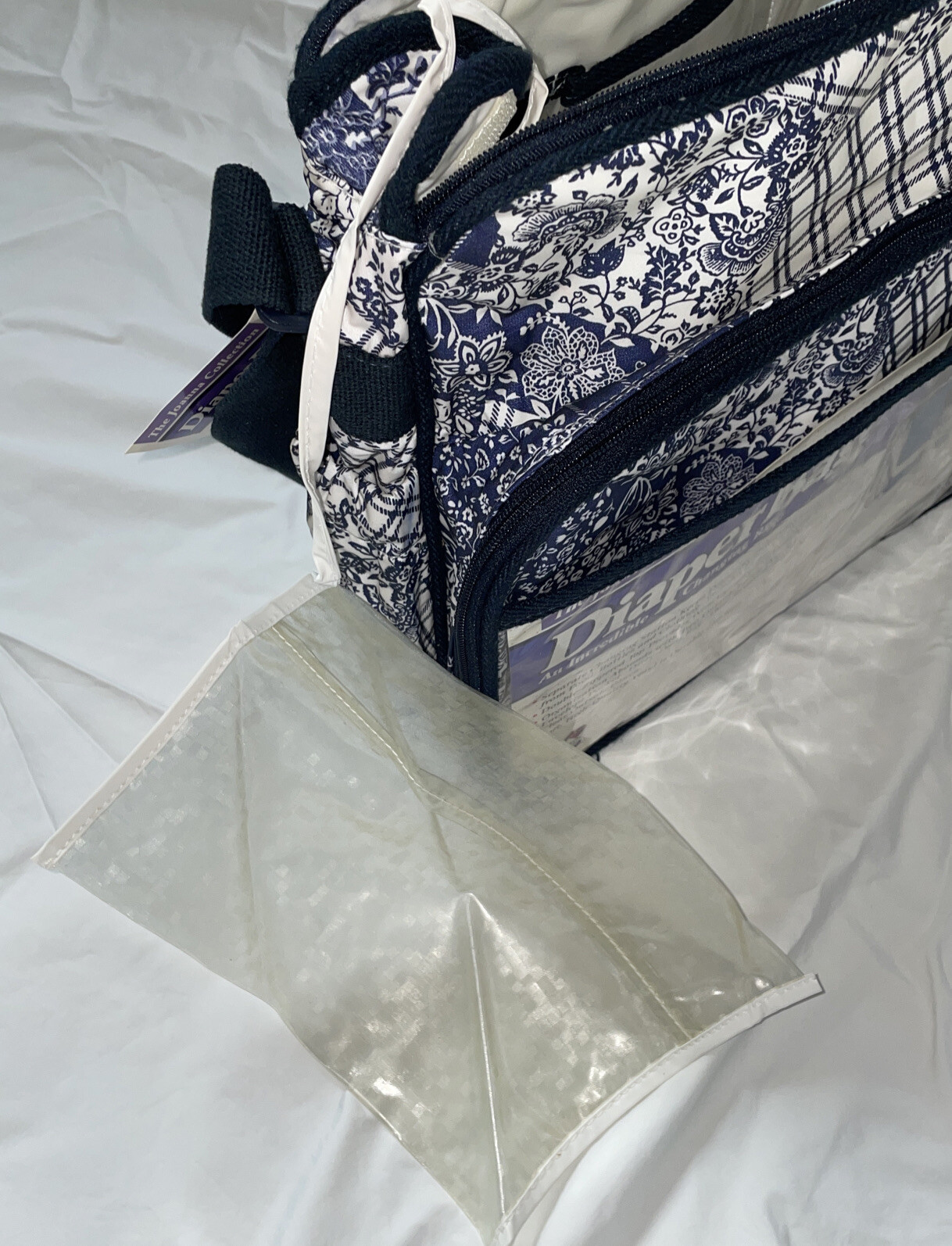 Vintage Children On The Go Baby Diaper Bag Joanna Collection Vinyl NO CHANGE PAD