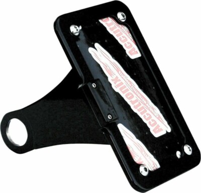 Accutronix LP4-13XL-B Side Mount License Plate w/ Light Black Anodized 2030-0684