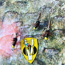 3 V Fly Size 12 RV Signature Icelandic Black Francis Silver Treble Salmon Flies