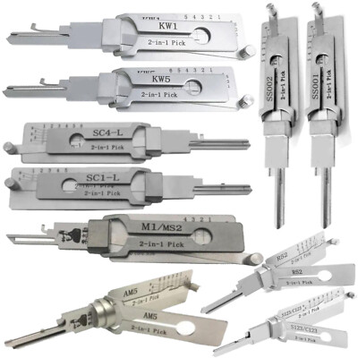 2in1 Pick Lishi WerkzeugKW1/5,SC1,SC4,LW5,AM5,M1/M2S,LW5,S123/C123,SS003,Yale-5