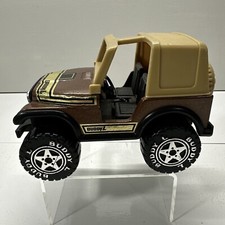 Buddy L Toy Jeep 4 X 4 Offroad Open Top Brown Tan Vintage Vehicle Metal Plastic