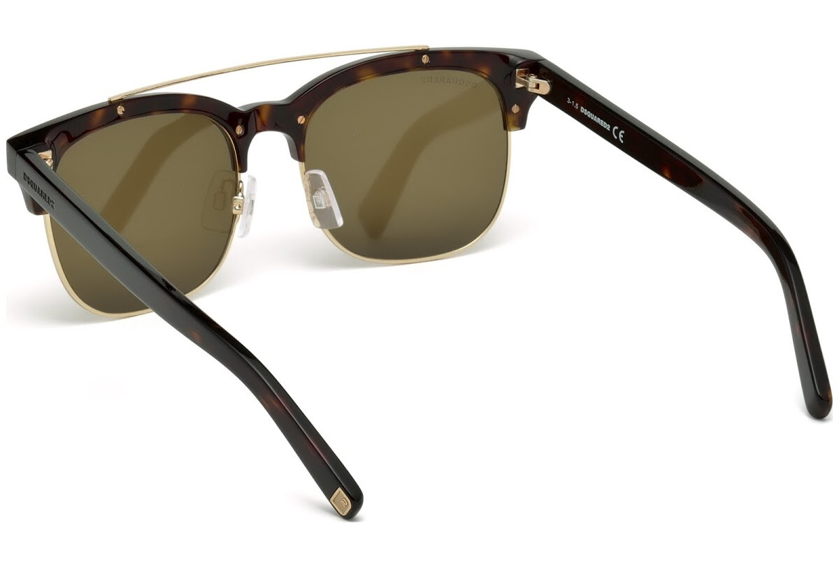 DSQUARED2 Geremy DQ0207 52K Tortoise Gold Bar Sunglasses  display picture 3
