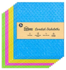 Swedish Dishcloths for Kitchen, Resusable Paper Towels 10-Pack