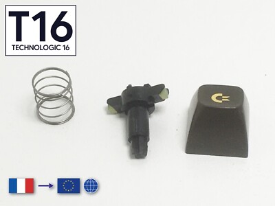 Commodore 64 QWERTY: 1 Touche Clavier marron+Piston+ressort 1 Key+Plunger+Spring