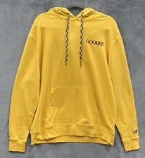 Goodee x KOTN Yellow Unisex Hoodie Pullover Egyptian Cotton Size Medium NWT