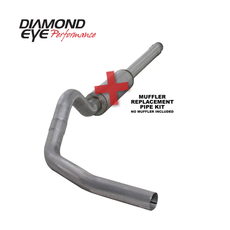 Diamond Eye KIT 4in CB MFLR RPLCMENT PIPE SGL AL: Fits 94-97 FORD 7.3L F250/F350 - Image 4 of 4