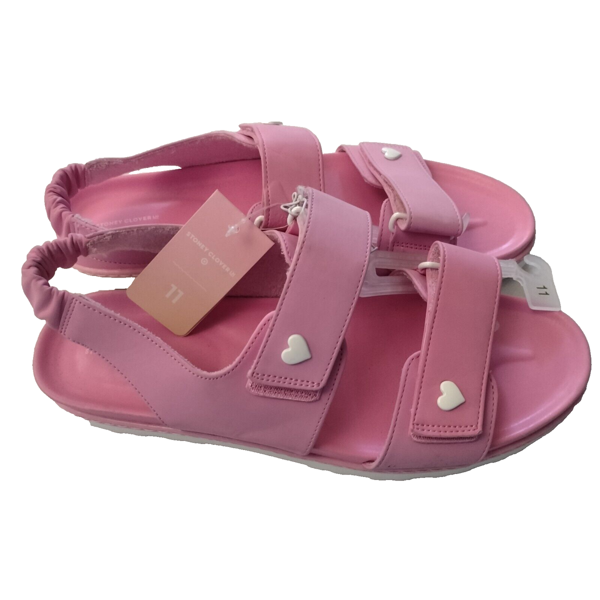 Women's Stoney Clover Lane x Target Pink Heart Two Strap Sport Sandals Size  11 | eBay