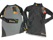 $300 Set of TWO SKINS Mens Thermal Long Sleeve Compression Tops Sz S NWT Ski 