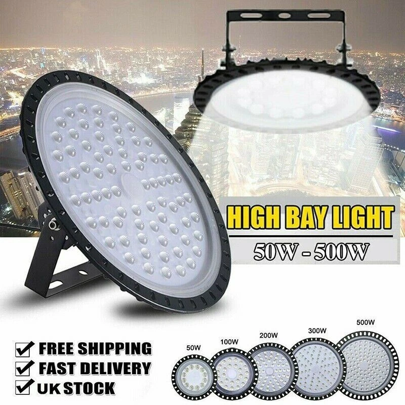 LITELER LED High Bay Lights UFO 500W 300W 200W 100W 50W Warehouse Led Shop Light Fixture