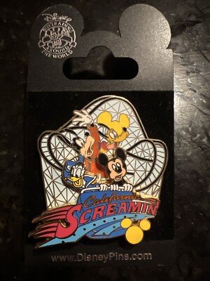 Disney DLR Disneyland Mickey Goofy Donald Pluto California Screamin Disney Pin