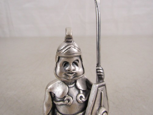 Peltro Pewter Roman-Gladiator-Soldier-Warrior-4" Tall-Made In Italy - Picture 2 of 9