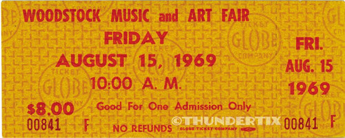 5 1969 WOODSTOCK Music and art fair UNUSED FULL TICKETS + BONUS reproductions - Picture 4 of 6