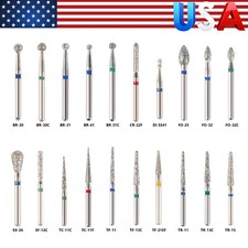 100x Brocas de fresa de diamante para dentista dental Taladro FG 1,6 mm