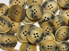 Premium Imitation Horn Button Matte Finish w/Rim Camel/Brown 13mm 15mm 23mm 4h