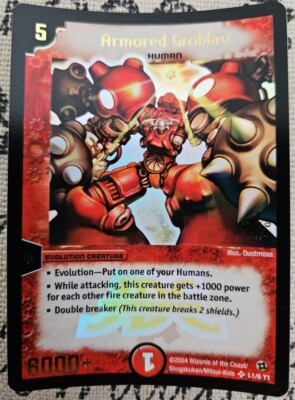 Duel Masters Armored Groblav L1/6 Y1 League JDC Promo WOTC Holo 2004  