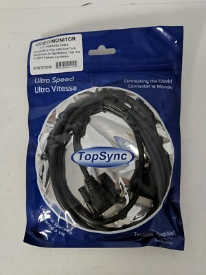 TopSync Video/Monitor 6ft VGA/SVGA CABLE  HD15M