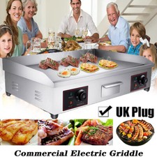 73cm Large Electric Griddle Countertop Hot Plate Bacon Grill Kitchen Commercial