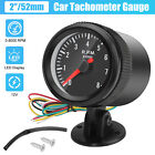 2" 52mm 0-8000 Rpm Car Tachometer Gauge Meter White Led Backlight Night Vision