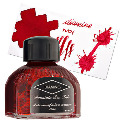 Diamine Ruby Red Bottled Ink For Fountain Pens New 80 ml DM-7050 | eBay