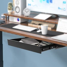 Under Desk Mounted Drawer Storage Organizer Sliding Pullout Drawer Standing Desk