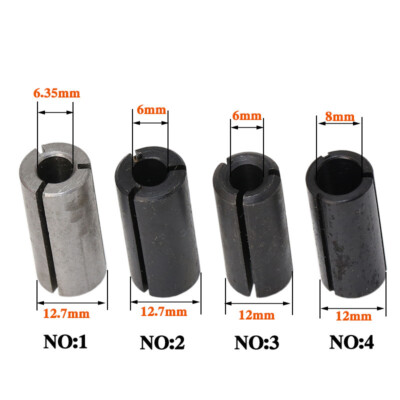12mm To 6/6.35mm Multi-Size Carbide Engraving Bit CNC Router Tool Adapter Collet