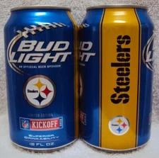 2012 BUD LIGHT Kickoff *PITTSBURGH STEELERS * 12oz beer can NFL STEELERS