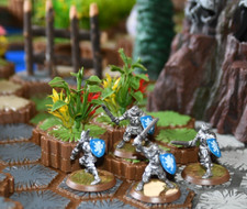 Heroscape : Knights of Weston 4 Figures and 1 Battle Card 