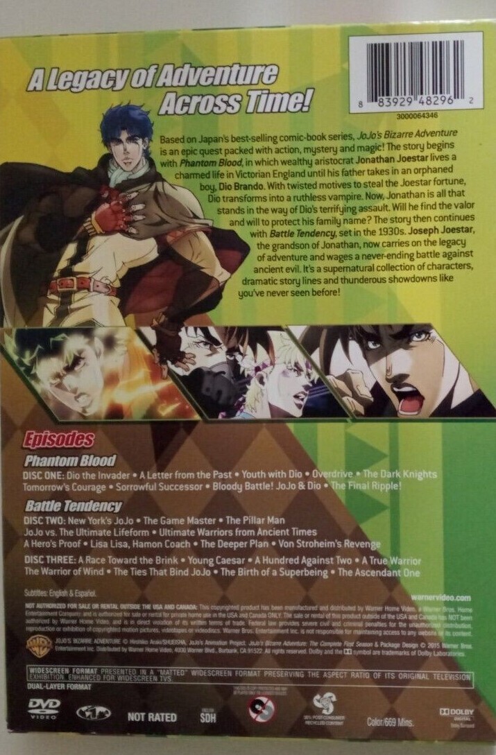 Jojo's Bizarre Adventure: The Complete First Season (DVD)