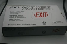Lot of 6 Red LED Energy Efficient Compact Design TCP EXIT SIGNS