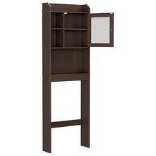 Space Saver Organization Wood Storage Cabinet Over The Toilet for Bathroom Brown