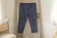 Vintage Pants French bleu de travail Work Chore wear denim blue 44 inch waist