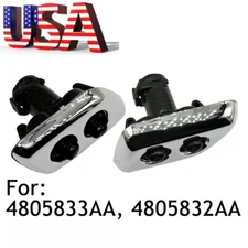 Replace 4805833AA 1Pair Headlight Lamp Washer Nozzle for 05-07 Chrysler 300