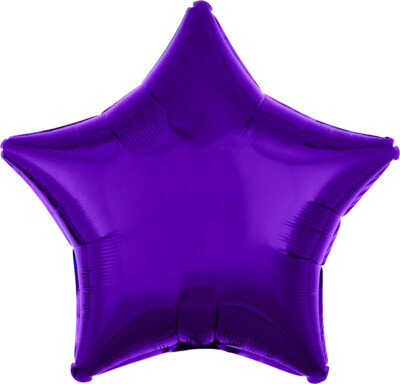 Lot of 10 Purple 18''  Star Solid Foil Balloons Helium Ball Birthday Graduation