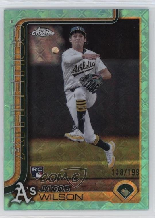 2025 Topps Chrome Logofractor Edition Aqua Refractor /199 Jacob Wilson #96 4l3