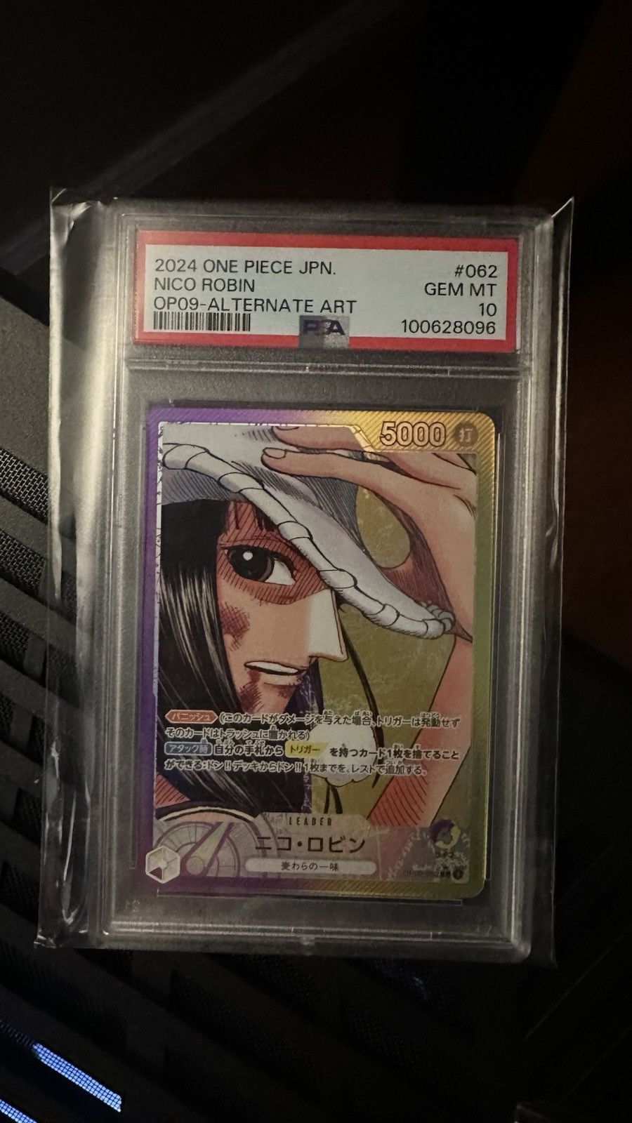 PSA 10 Nico Robin L OP09-062 Leader Parallel One Piece Card Japanese- US SELLER