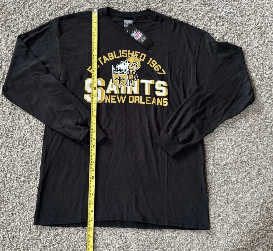 Camisa NEW ORLEANS SAINTS Manga Larga ADULTO GRANDE NUEVA CON ETIQUETAS Foto 2 de 4