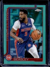 2025-26 Topps Chrome Malik Beasley Aqua Refractor #/199 Pistons