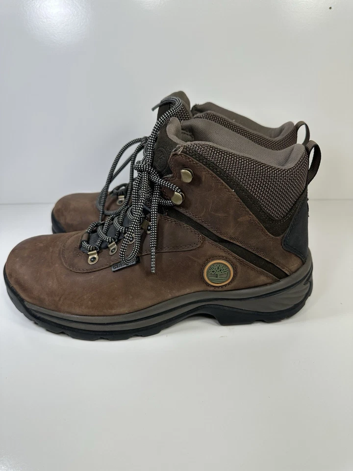 Timberland Ledge Mid Hiking Boots Mens 9.5 W Brown Leather Round Toe Ankle 12135 - Image 3 of 4